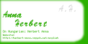 anna herbert business card